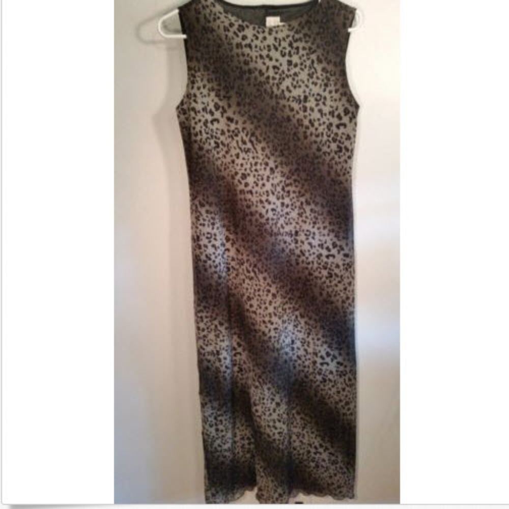 Kathy Lee  Full Length Dress small cheetah